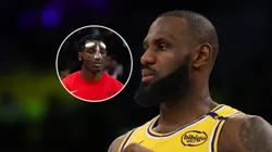 Christian Koloko y LeBron James.