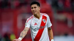 Maxi Meza, resistido por el público riverplatense.