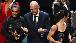 Marta, junto a Gianni Infantino en la última gala del premio The Best.