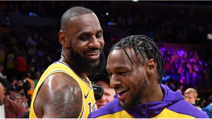 LeBron y Bronny James en la NBA.