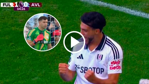 Raúl Jiménez marcó contra el Aston Villa del Dibu Martínez