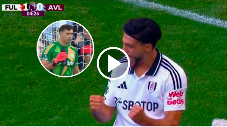 Raúl Jiménez marcó contra el Aston Villa del Dibu Martínez