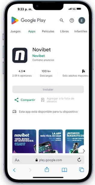 Novibet App en Google Play