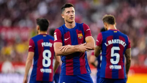 Robert Lewandowski anotó en la victoria de Barcelona por 2-1 en el último partido ante Sevilla en la temporada pasada.
