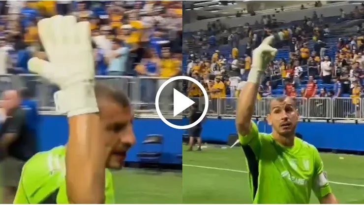 Guzmán le hizo gestos a los fanáticos de Monterrey.