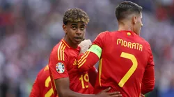 Yamal y Morata, juntos.