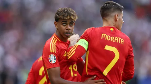 Yamal y Morata, juntos.