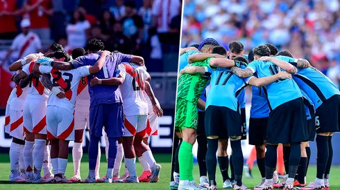 Las alineaciones de Perú y Uruguay