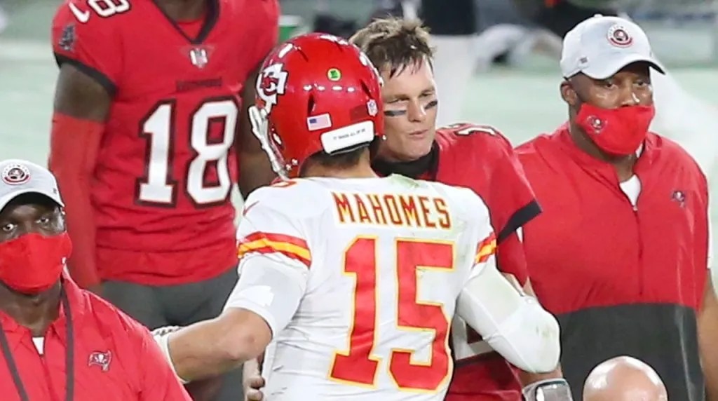 Patrick Mahomes y Tom Brady en 2020. (Foto: Imago)