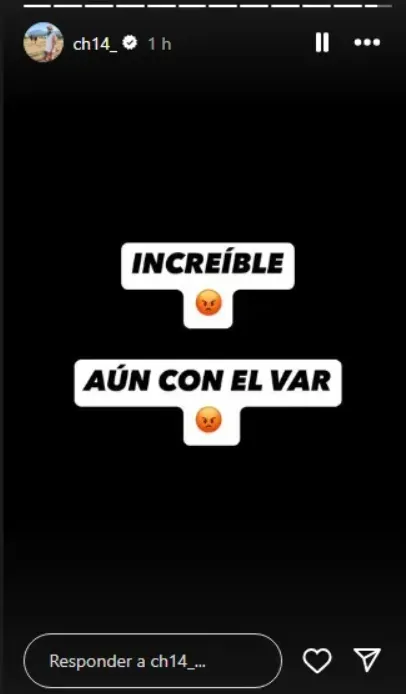 La historia que publicó Chicharito Hernández. (captura de pantalla)