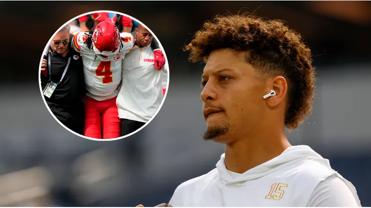 Patrick Mahomes lesionó a Rashee Rice