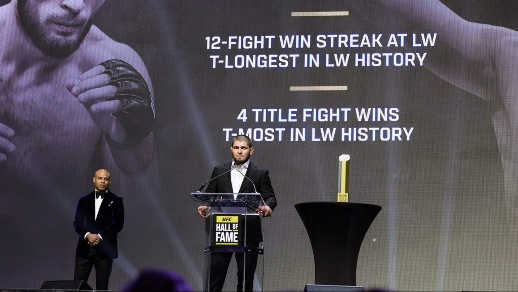 Khabib Nurmagomedov es parte del Salón de la Fama de la UFC por los grandes logros que obtuvo dentro del octágono. (GETTY IMAGES)