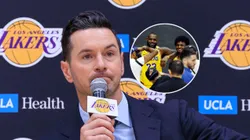 JJ Redick, LeBron y Bronny James.