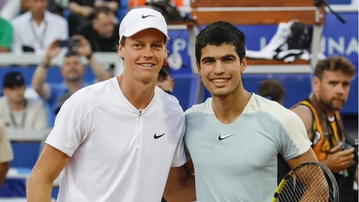 Carlos Alcaraz y Jannik Sinner en la única final que jugaron