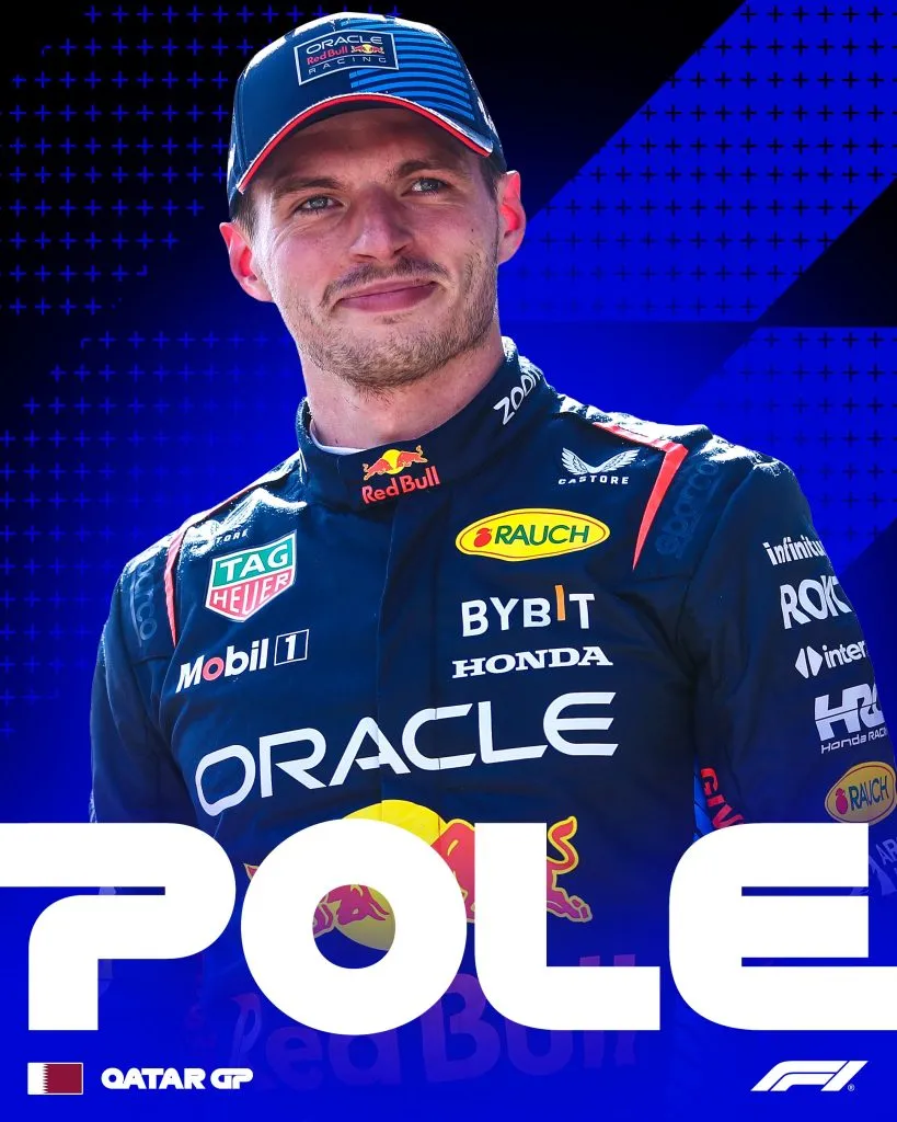 Max Verstappen consiguió la pole para la carrera del GP de Qatar (@F1)