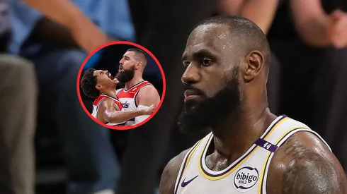 Jordan Poole, Jonas Valanciunas y LeBron James.