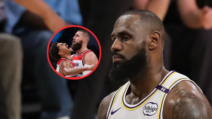 Jordan Poole, Jonas Valanciunas y LeBron James.