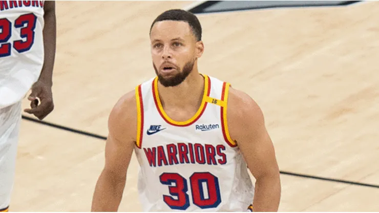Stephen Curry en Golden State Warriors vs. San Antonio Spurs.