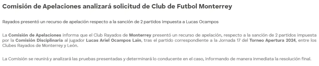 El comunicado de la FMF sobre el caso Ocampos (FMF)