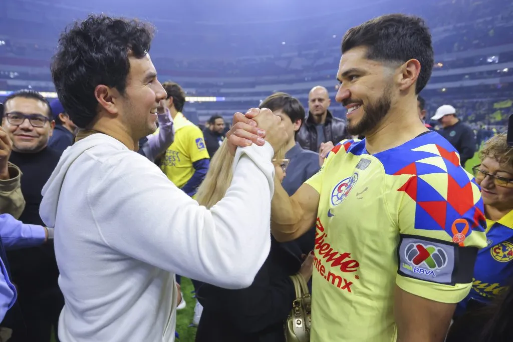 Checo Pérez apoyó a América en la final del Apertura 2023 ante Tigres UANL (Getty Images)