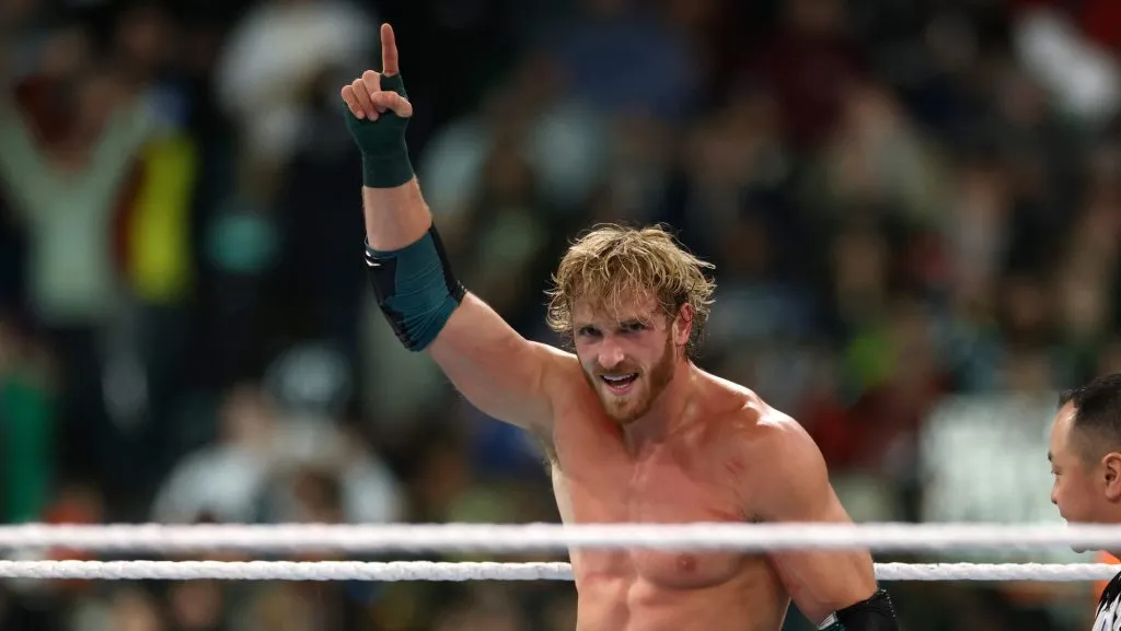 Logan Paul fue parte de WrestleMania 40 el año pasado y se prepara para enfrentar a Mike Tyson en 2025. (GETTY IMAGES)