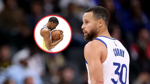 Un jugador de Warriors y Stephen Curry.