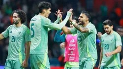 La alegría de los jugadores mexicanos tras la victoria.