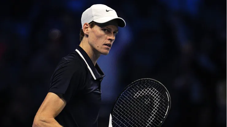Italy s Jannik Sinner reacts during the singles final tennis match of the ATP, Tennis Herren World Tour Finals against United States& x2019 Taylor Fritz at the Inalpi Arena in Turin, Italy - - Sunday, November 17, 2024. PUBLICATIONxNOTxINxITAxFRAxCHN Copyright: xMarcoxAlpozzi/LaPressex