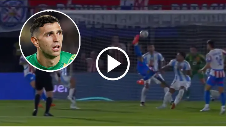 El espectacular golazo de chilena que humilló a Dibu Martínez en Paraguay vs. Argentina por las Eliminatorias