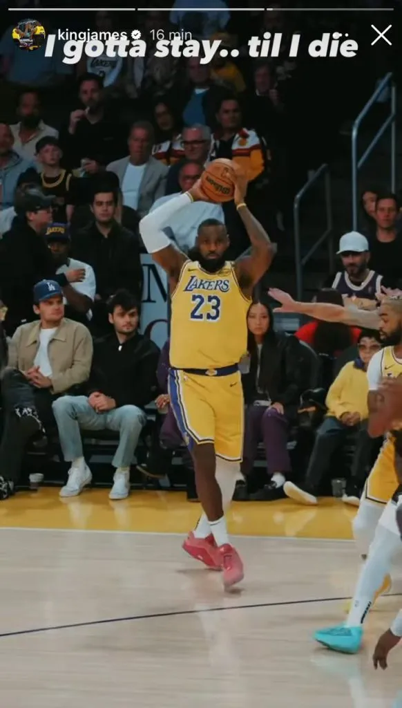 Historia de LeBron. (Foto: Instagram / @kingjames)