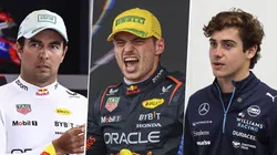 Checo Pérez, Max Verstappen y Franco Colapinto, grandes pilotos de la Fórmula 1. (Imago)