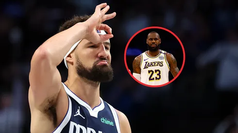 Klay Thompson y LeBron James.
