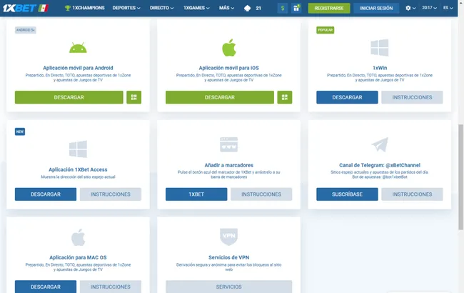 Codere vs 1xBet apps
