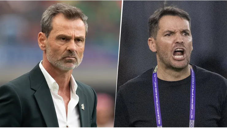 Diego Cocca y Nicolás Larcamón, dos de los candidatos a ser el entrenador del Necaxa. (Imago)