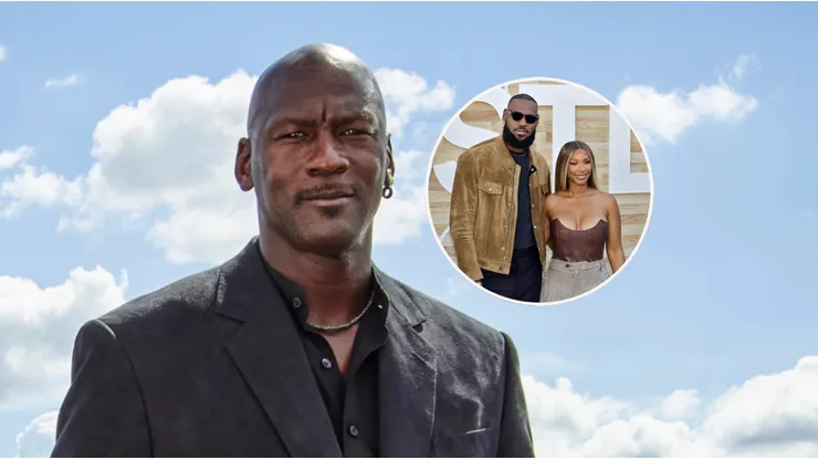 Michael Jordan LeBron y Savannah James.