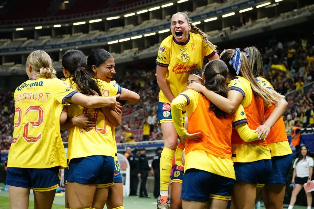 Guadalajara, Jalisco, 8 de noviembre de 2024. , durante el partido correspondiente a los Cuartos de Final de Ida del Apertura 2024 de la Liga BBVA MX Femenil, entre las Chivas Rayadas de Guadalajara y las Águilas del América, disputado en el Estadio Akron. Foto: Imago7/Cristian Hernández.