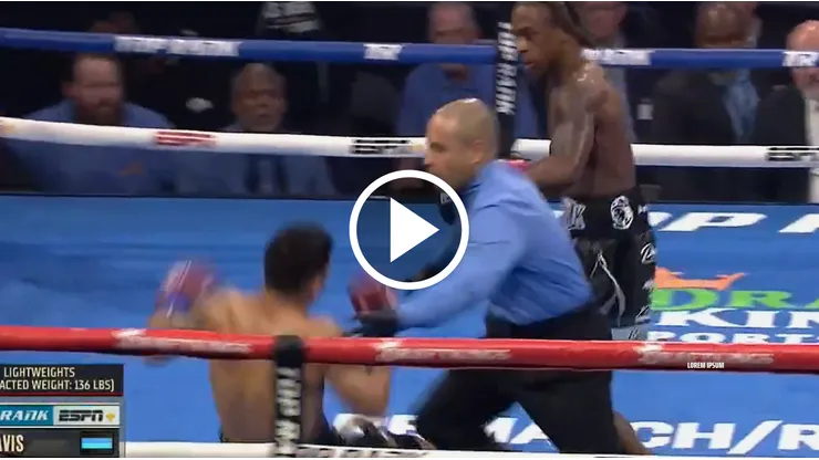 Keyshawn Davis aplastó a Gustavo Lemos y lo noqueó en el segundo round.