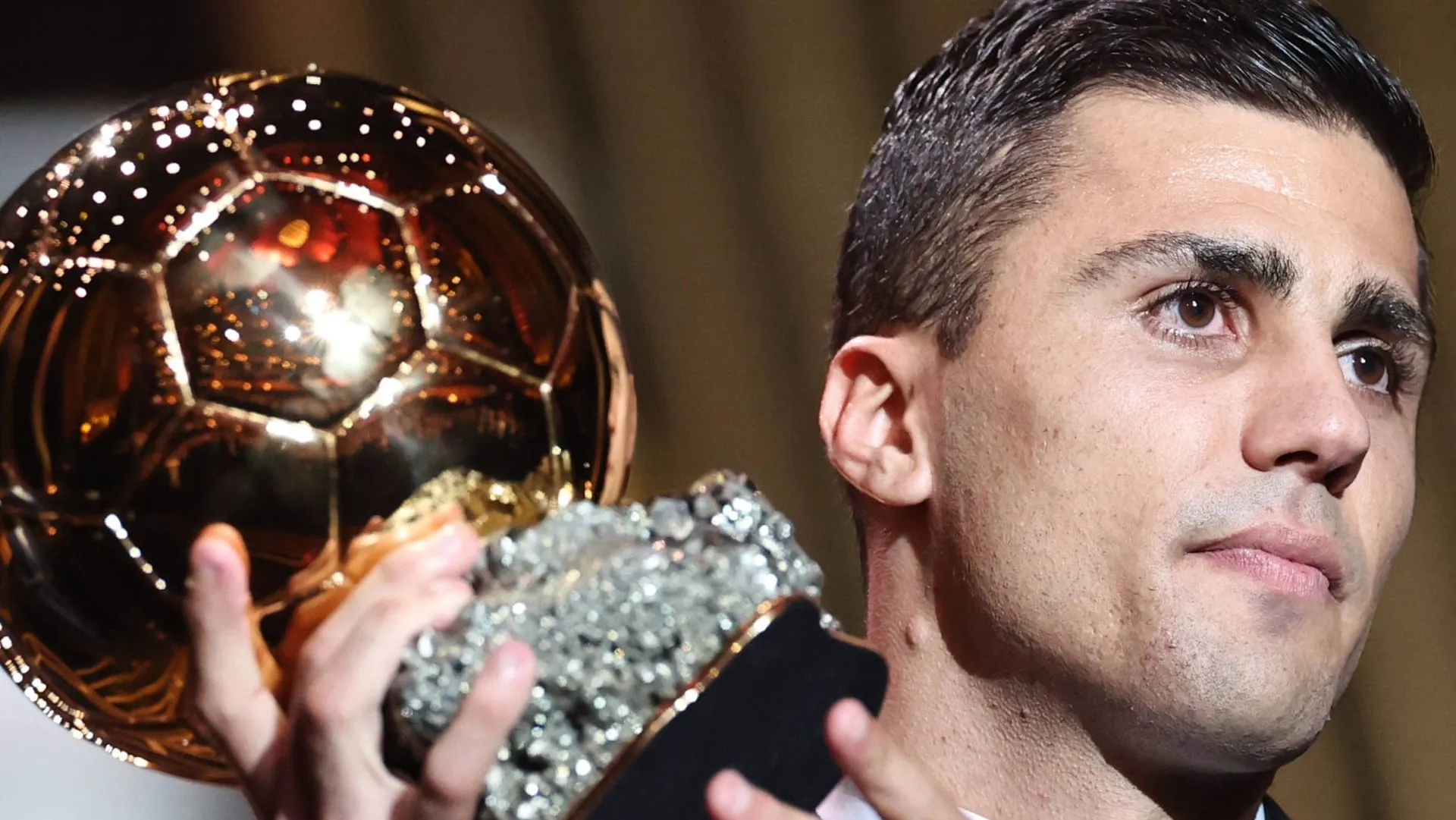Rodri ganó el Balón de Oro por solo 41 votos de diferencia con respecto a Vinicius. (Imago)