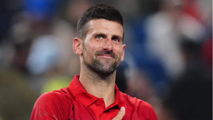 Sport Bilder des Tages 241011 — SHANGHAI, Oct. 11, 2024 — Novak Djokovic gestures after the men s singles quarterfinal match between Jakub Mensik of the Czech Republic and Novak Djokovic of Serbia at the ATP, Tennis Herren World Tour Shanghai Masters tennis tournament in Shanghai, east China, Oct. 11, 2024. SPCHINA-SHANGHAI-TENNIS-ATP TOUR-SHANGHAI MASTERSCN XuxYanan PUBLICATIONxNOTxINxCHN