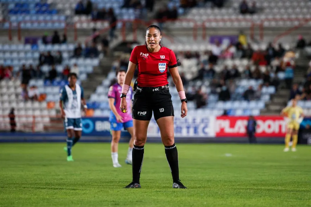 Pachuca, Hidalgo a 7 de octubre de 2024. , durante el partido correspondiente a la jornada 14 del torneo Apertura 2024 de la Liga BBVA MX Femenil, entre las Tuzas del Pachuca y las Rayadas de Monterrey, realizado en el estadio Hidalgo. Foto: Imago7/ Elizabeth Hernández
