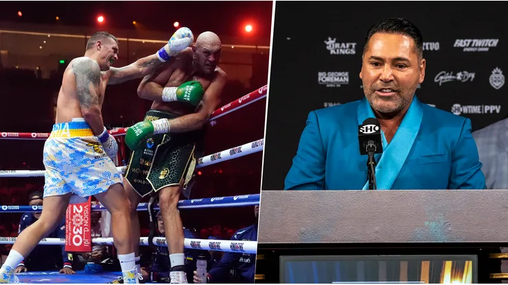 Óscar de la Hoya afirmó lo que puede pasar en la revancha entre Tyson Fury y Oleksandr Usyk.