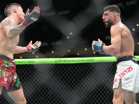 Así quedó el rostro de Amir Albazi tras su pelea vs. Brandon Moreno en UFC