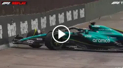 Lance Stroll chocó en la vuelta de formación del GP de Brasil