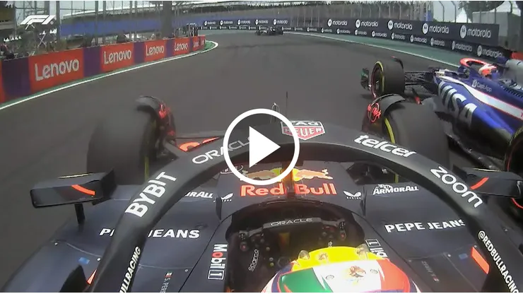 Checo Pérez superó a Liam Lawson en la carrera Sprint del GP de Brasil