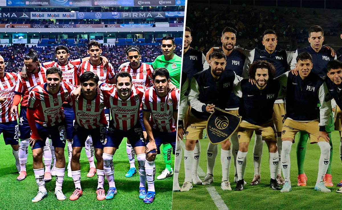 Chivas De Guadalajara Vs Pumas Unam Lineups