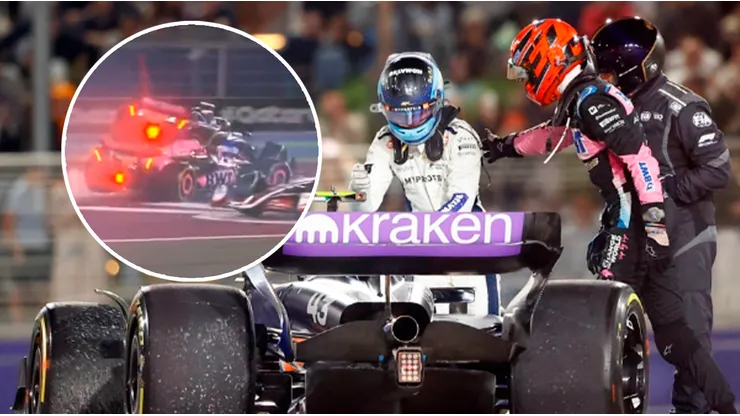 Esteban Ocon chocó a Franco Colapinto en el GP de Qatar