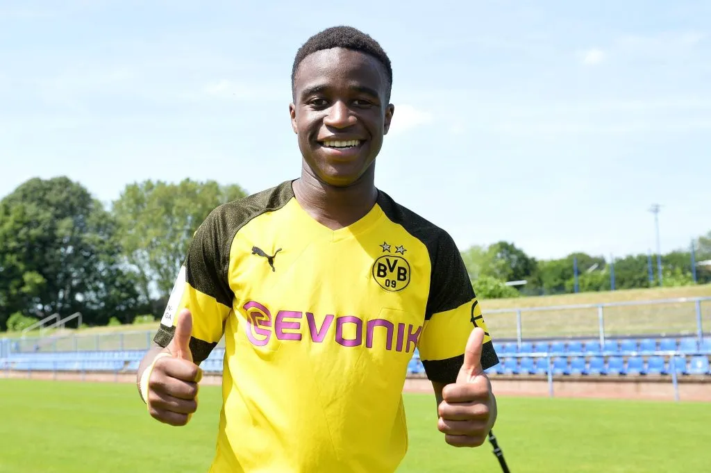 Youssoufa Moukoko en las divisiones juveniles del Borussia Dortmund (GETTY IMAGES)