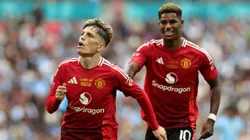 Garnacho y Rashford, afuera del equipo para el 'derby'.