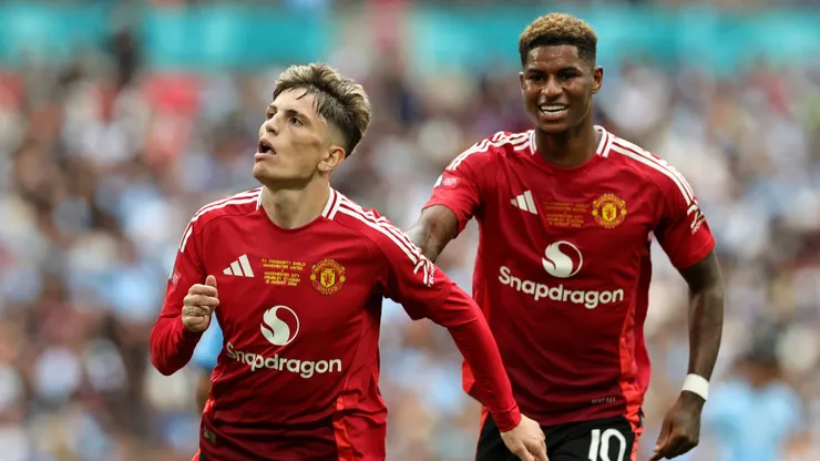 Garnacho y Rashford, afuera del equipo para el 'derby'.