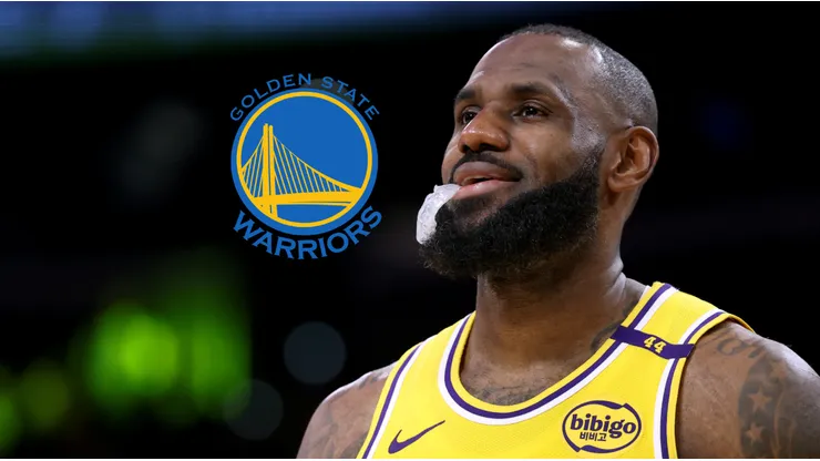 Escudo de Golden State Warriors y LeBron James.